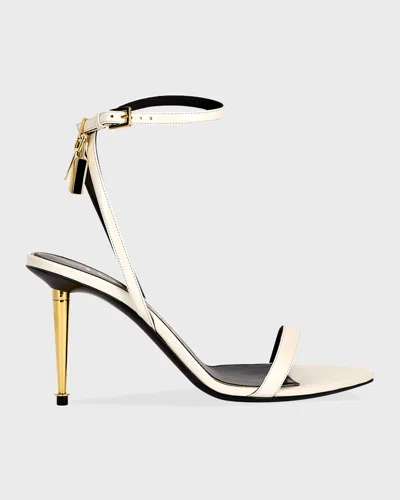 TOM FORD LOCK LEATHER SANDALS