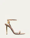 Tom Ford Lock Stiletto Sandals In Flesh