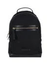 Tom Ford Structured Black Calfskin And Polyester Backpack