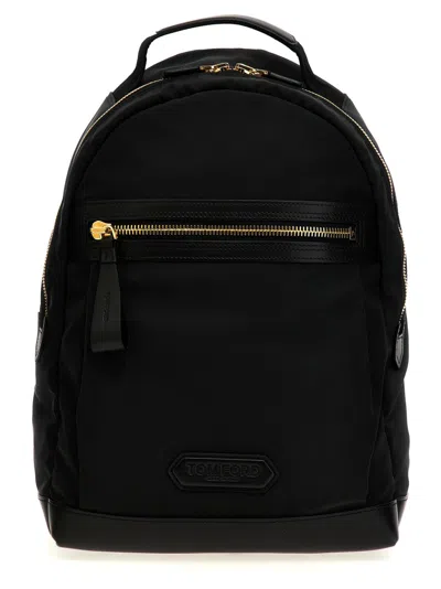 Tom Ford Logo Backpack In Black