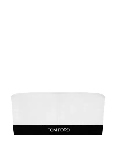 Tom Ford Logo-band Bra In White