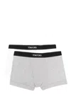 Tom Ford Logo-band Cotton-blend Boxers (pack Of Two) In White