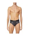 Tom Ford Logo-band Leopard-print Briefs In Black
