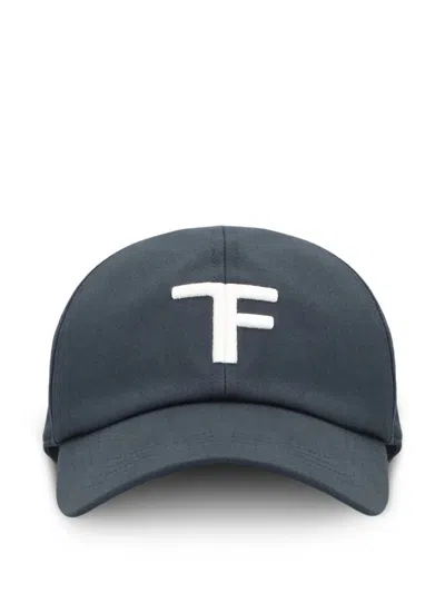 Tom Ford Logo Baseball Cap In Blue