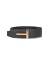 Tom Ford Logo Belt In Brown