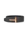 Tom Ford Logo Belt In Brown
