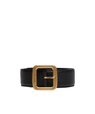Tom Ford Logo Belt In Black