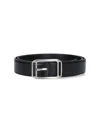 Tom Ford Adjustable Belt With Metal Rectangular Buckle In Black