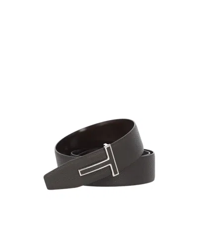 Tom Ford Logo Belt In Black