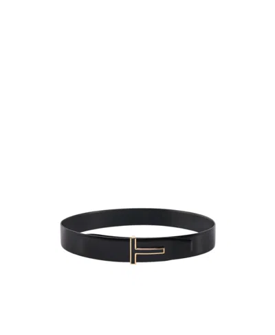 TOM FORD TOM FORD T LOGO BUCKLE BELT