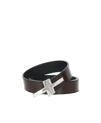 Tom Ford Logo Belt In Black