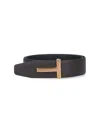 Tom Ford Small Grain Leather Icon Belt In Brown
