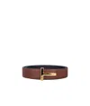 Tom Ford Logo Belt In Red