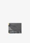 Tom Ford Logo Bi-fold Leather Wallet In Green