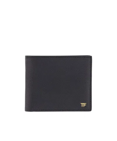 Tom Ford Logo Bifold Cardholder In Black