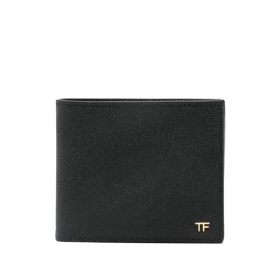 Tom Ford Logo Bifold Cardholder In Black