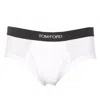 Tom Ford White Briefs With Logo In Cotton Man In White
