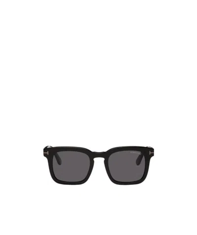 Tom Ford Logo Box Sunglasses In Gray