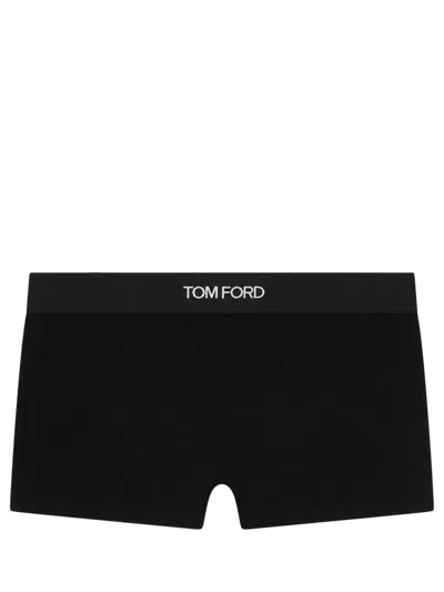 Tom Ford Logo Boxer Briefs For Women In Black