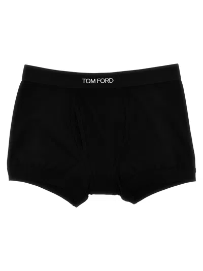 Tom Ford Logo Boxer Shorts Underwear, Body Black