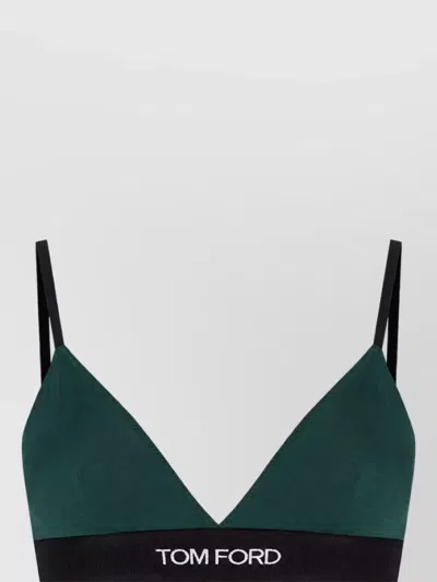 Tom Ford Logo Bra In Green