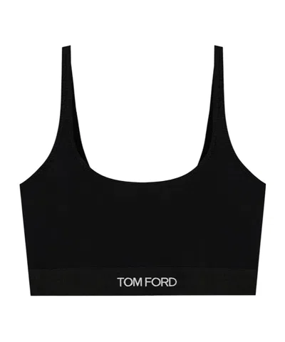Tom Ford Logo Bra In Black