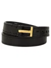 Tom Ford T-buckle Fastened Bracelet In Black