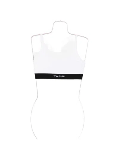Tom Ford Logo Bralette In White