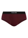 Tom Ford Logo Briefs In Red