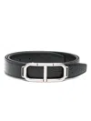 Tom Ford Adjustable Logo Reversible Belt With Metal Buckle In 1n001 Black