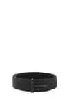 Tom Ford Mens Black Reversible Brand-plaque Leather Belt In Black