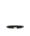Tom Ford Croc Embossed T Shape Adjustable Belt In Black