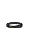 Tom Ford Logo-buckle Belt In Black