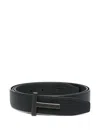 Tom Ford Logo-buckle Leather Belt In Brown