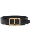 Tom Ford Logo-buckle Leather Belt In Black