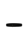 Tom Ford Logo-buckle Leather Belt In Black