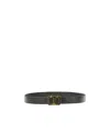 Tom Ford Logo-buckle Leather Belt In Black