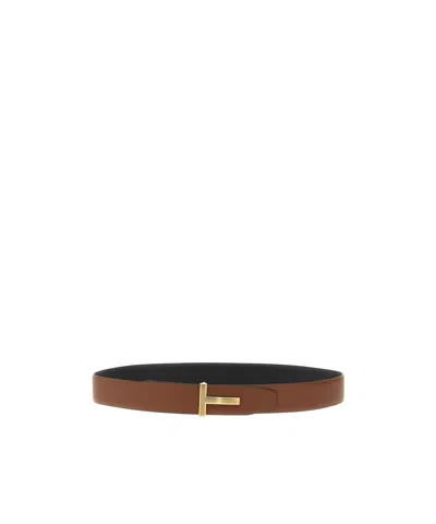 Tom Ford Logo Buckle Reversible Belt
