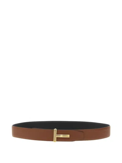 TOM FORD LOGO-BUCKLE REVERSIBLE BELT