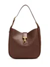 Tom Ford Monarch Medium Leather Tote Bag In Brown