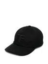 Tom Ford Logo Canvas Baseball Cap In Black
