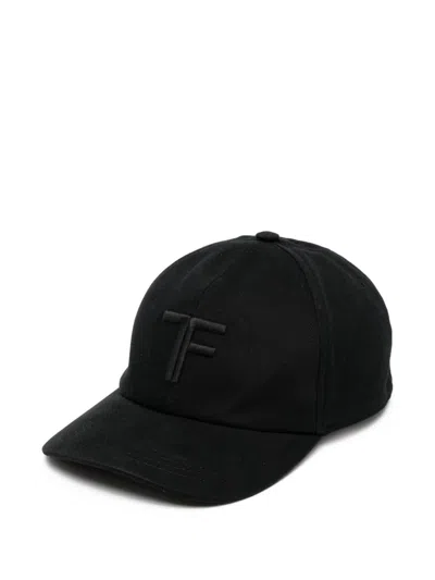 TOM FORD TOM FORD LOGO CANVAS BASEBALL CAP