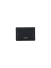 Tom Ford Textured Calf Leather Card Holder In Black
