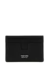 Tom Ford Black Card-holder With Embossed Logo In Black