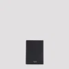 Tom Ford Black Calf Leather Passport Holder In Black