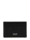Tom Ford Mens Black Classic Leather Card Holder In Black