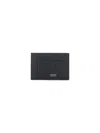 Tom Ford Textured Calfskin Leather Cardholder With Gold Embossed Logo In Black