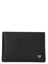Tom Ford Logo Detail Leather Card Holder In Black