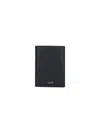 Tom Ford Black Calf Leather Passport Holder In Black