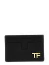 TOM FORD LOGO CARD HOLDER WALLETS, CARD HOLDERS BLACK